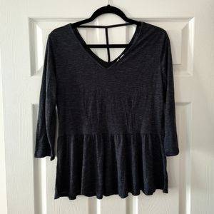 NWT Cato Peplum 3/4 Sleeve Blouse